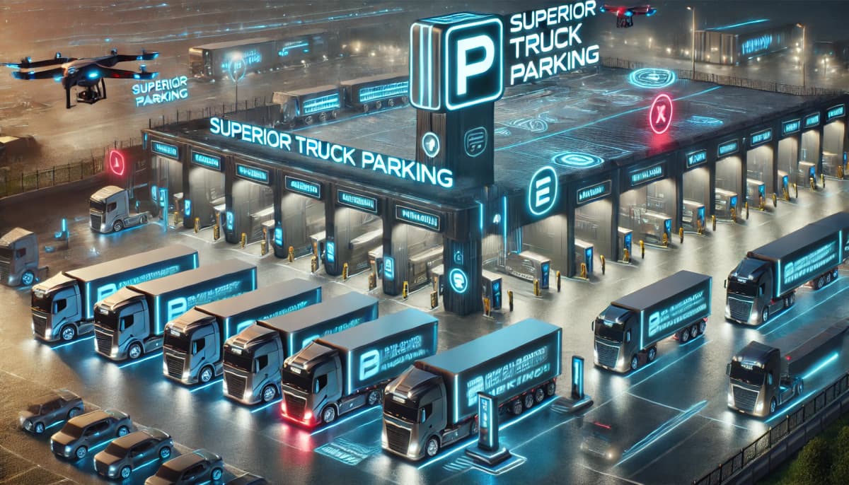 Secure truck parking facility